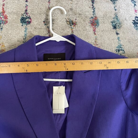 NWT Banana Republic (Factory) purple linen jacket - Picture 6 of 8